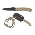 Sarge Knives Sk-970 Hunters Neck Knife w/ 3" Stainless Blade & Tan G10 Handle SK-970